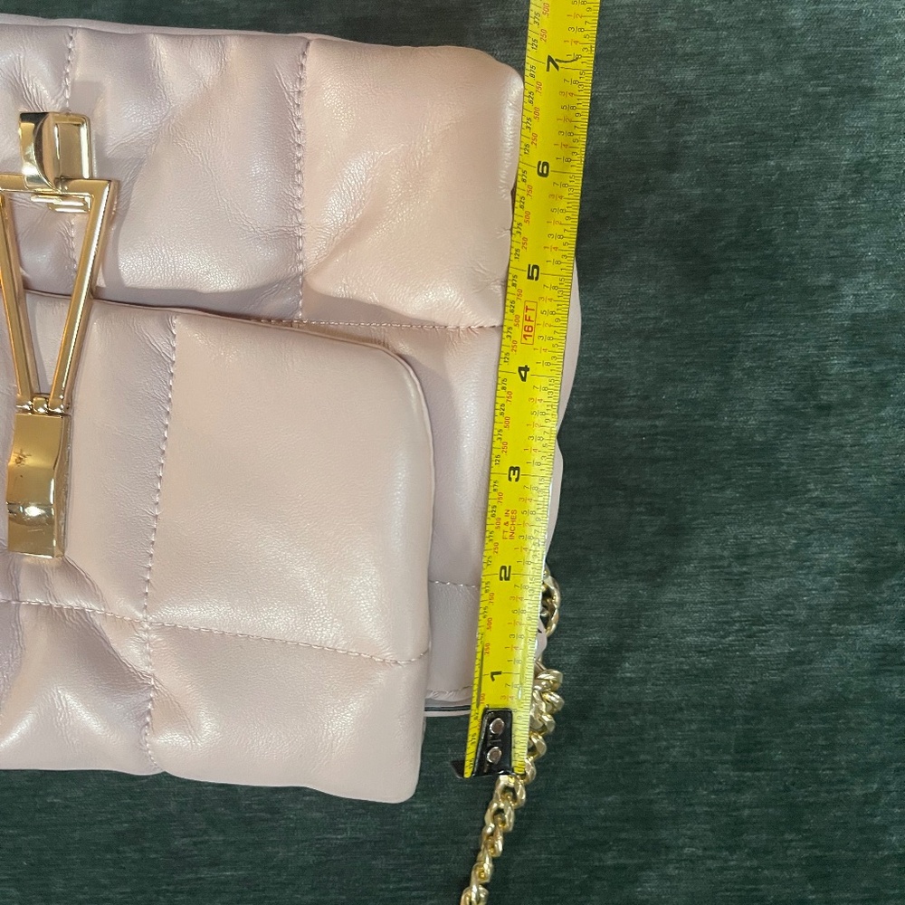 Pale Pink Quilted Crossbody - Picture 4 of 5